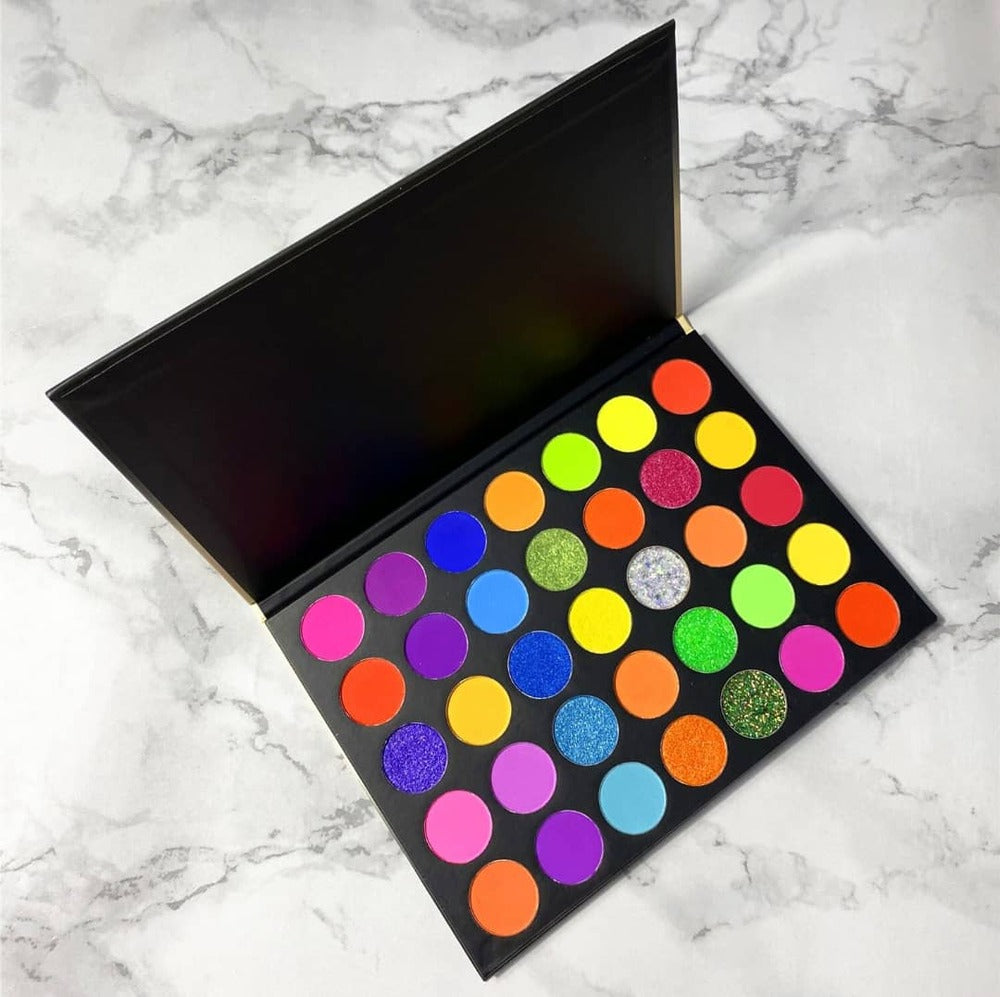 Neon Dreams Eyeshadow & Glitter 35 Color Palette