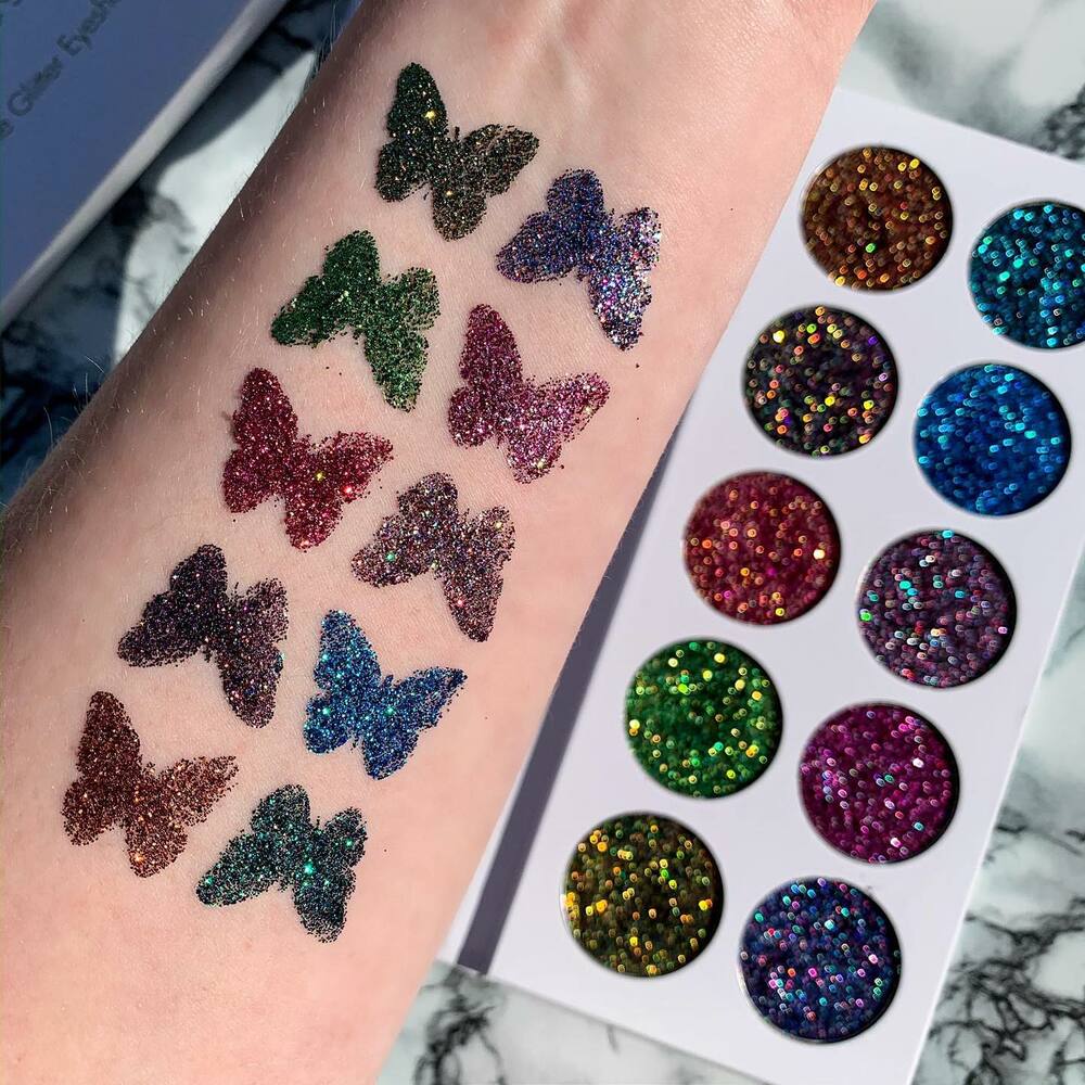 Chameleon Duo Chrome Glitter Eyeshadow Palette