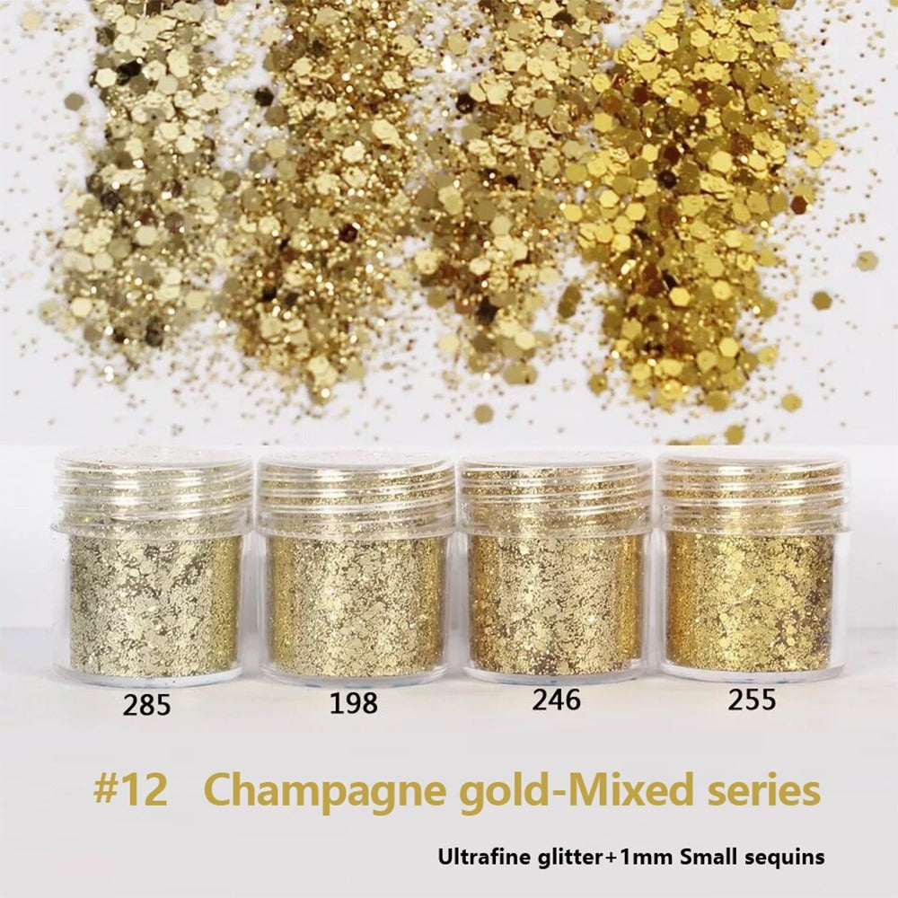 Champagne Gold Loose Glitter Makeup Collection