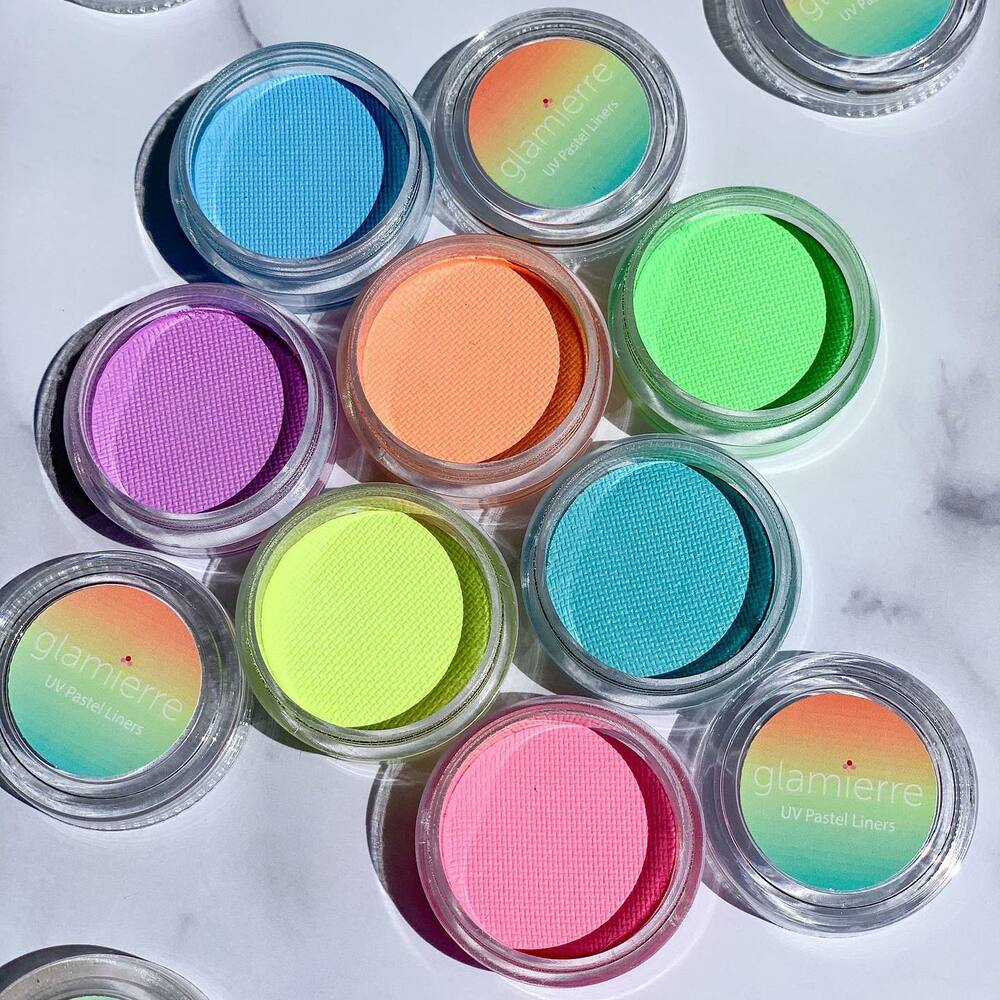 UV Neon Pastel Liner 7 Color Collection Water Activated