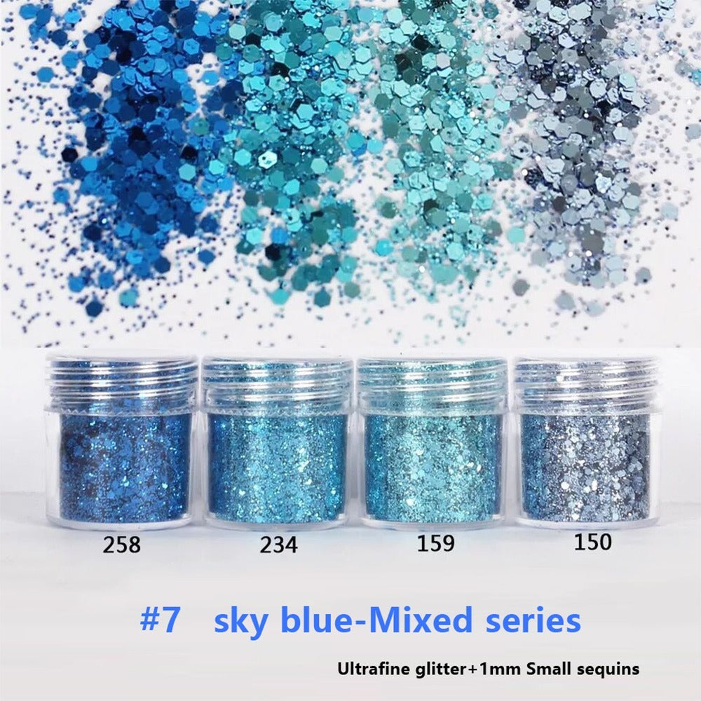 Sky Blue Loose Glitter Makeup Collection