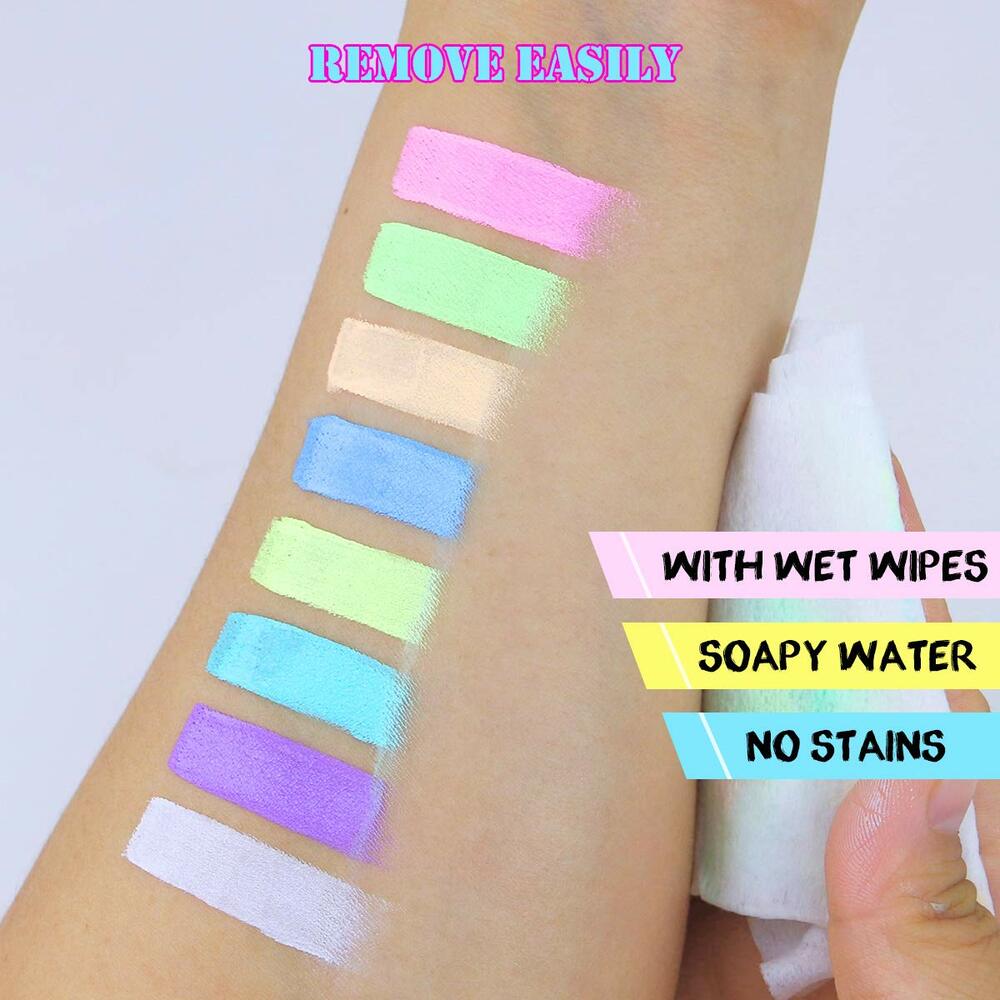 UV Neon Pastel Liner 7 Color Collection Water Activated